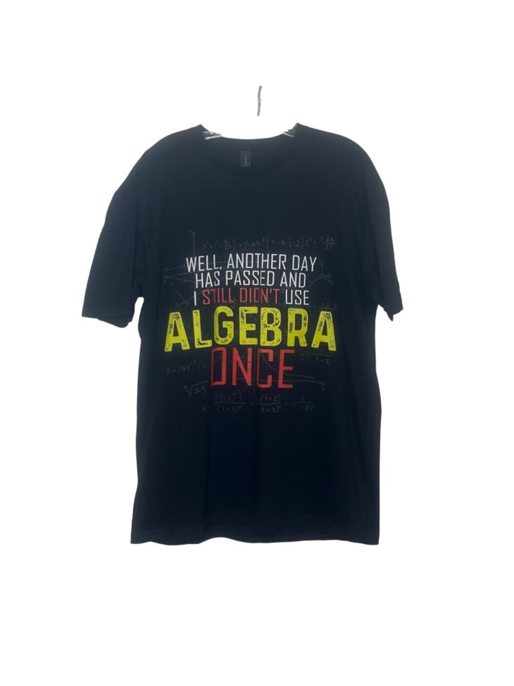 Funny Algebra Joke‎ Graphic Tshirt Mens Large Black Gildan